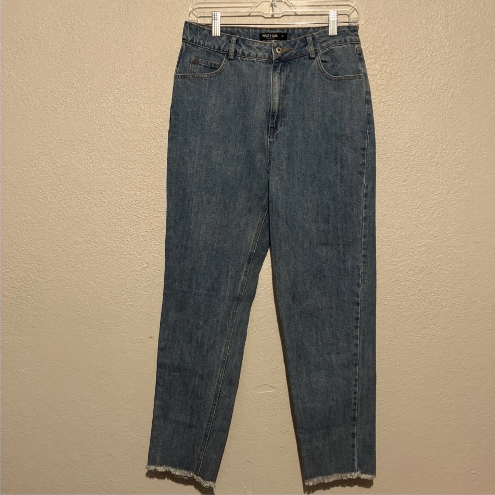 Nasty Gal Raw Hem Denim Jeans Size 11 Hippie Y2k Streetwear Punk Grunge Indie